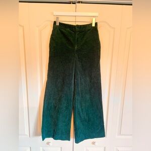 Pilcro and the Letterpress High rise Wide leg Corduroy Trousers - 26 R - Emerald